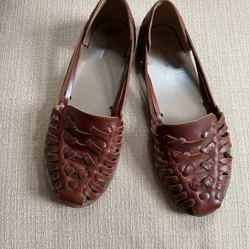 Nisolo Brown Leather Huaraches